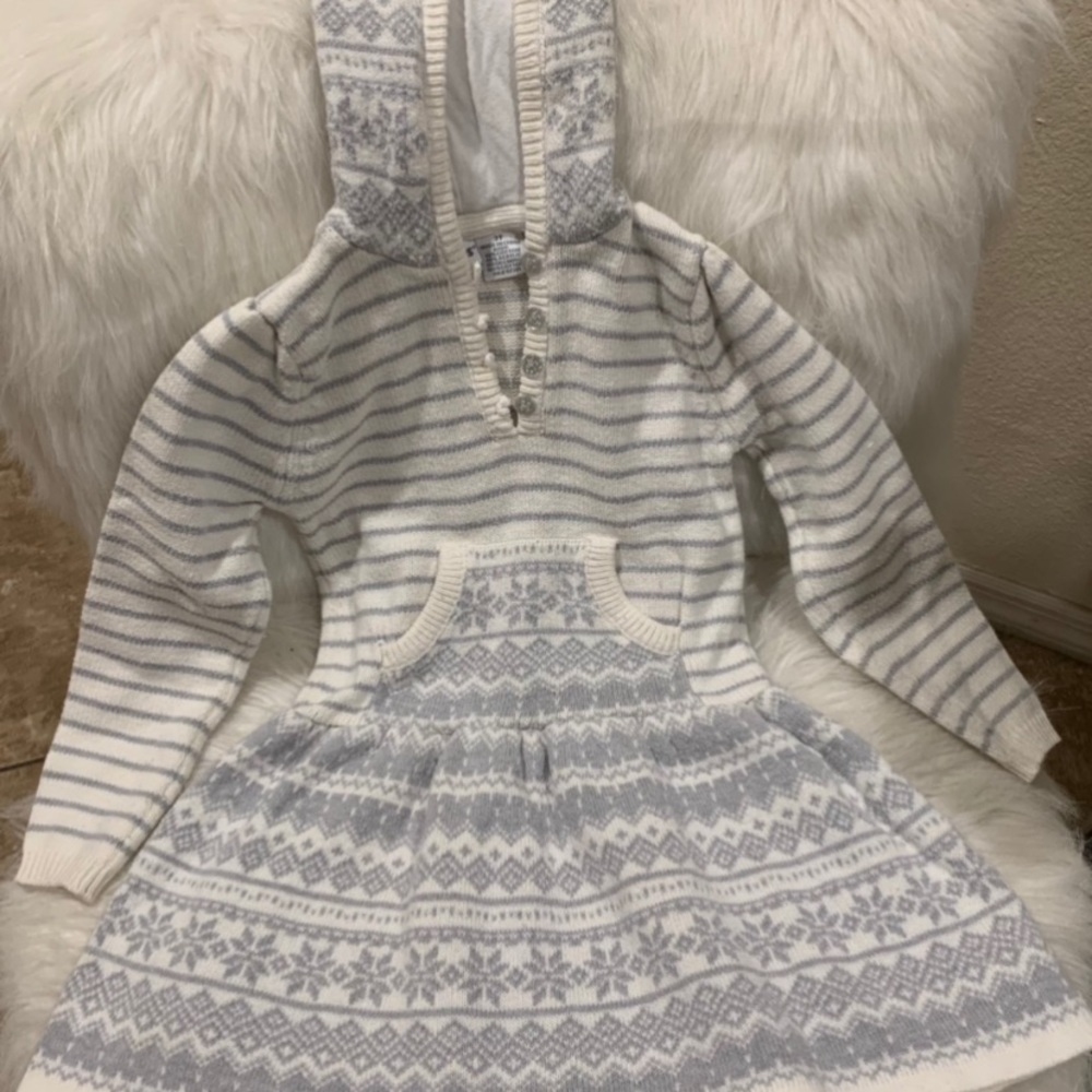KidsRus hooded knit girl dress 3T